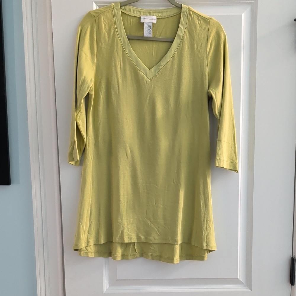 Soft Surroundings Light Green Tunic Top